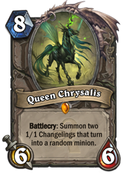 Size: 400x573 | Tagged: safe, queen chrysalis, changeling, changeling queen, female, hearthstone, horn, solo, warcraft