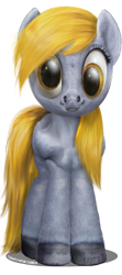 Size: 379x850 | Tagged: safe, artist:mentalfloss, artist:tenaflyviper, derpy hooves, pegasus, pony, creepy, female, mare, realistic, untooned