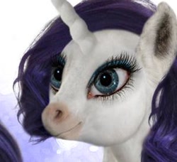 Size: 300x273 | Tagged: safe, rarity, pony, unicorn, adoracreepy, creepy, cute, nightmare fuel, realistic, uncanny valley, untooned