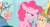 Size: 851x465 | Tagged: safe, derpibooru import, screencap, fluttershy, pinkie pie, rainbow dash, earth pony, pegasus, pony, pinkie pride, angry, nose wrinkle