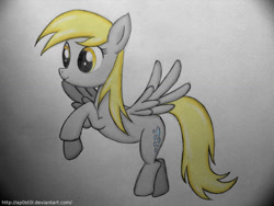 Size: 1024x768 | Tagged: safe, artist:ap0st0l, derpy hooves, pegasus, pony, female, mare, smiling