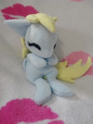 Size: 2346x3128 | Tagged: safe, artist:fallenpeach, derpy hooves, pegasus, pony, beanie (plushie), cute, female, happy, high res, irl, mare, photo, plushie, solo