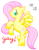 Size: 525x675 | Tagged: safe, artist:cngsoft, fluttershy, pegasus, pony, female, mare, pink mane, yay, yellow coat