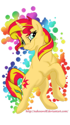 Size: 1024x1823 | Tagged: safe, artist:nakouwolf, sunset shimmer, pony, unicorn, solo