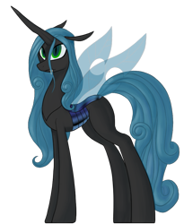 Size: 725x886 | Tagged: artist needed, safe, queen chrysalis, changeling, changeling queen, floppy ears, simple background, solo, transparent background