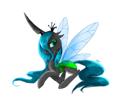 Size: 1600x1200 | Tagged: safe, artist:nuttypanutdy, queen chrysalis, reversalis, changeling, changeling queen, mirror universe, prone, simple background, solo, transparent background