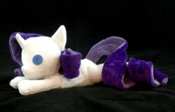 Size: 2043x1305 | Tagged: safe, artist:whiteheather, rarity, pony, beanie (plushie), irl, photo, plushie, solo