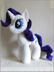 Size: 846x1128 | Tagged: safe, artist:magnastorm, rarity, pony, irl, photo, plushie, solo, toy