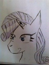 Size: 300x400 | Tagged: safe, artist:lawrencexviii, rarity, pony, unicorn, female, horn, mare, white coat