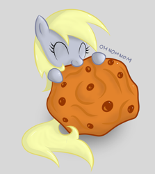 Size: 1069x1200 | Tagged: safe, artist:dream-star-slash, artist:loopuleasa, derpy hooves, pegasus, pony, cookie, eyes closed, female, food, mare, solo