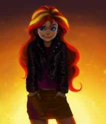 Size: 850x1000 | Tagged: safe, artist:vagrant-angel, sunset shimmer, equestria girls, rainbow rocks, solo