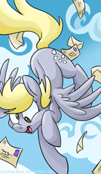 Size: 391x670 | Tagged: safe, artist:spainfischer, derpy hooves, pegasus, pony, female, mail, mare, solo