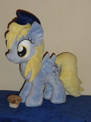 Size: 480x640 | Tagged: safe, artist:whitedove-creations, derpy hooves, filly, hat, irl, muffin, photo, plushie, solo