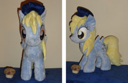Size: 990x640 | Tagged: safe, artist:whitedove-creations, derpy hooves, filly, hat, irl, muffin, photo, plushie