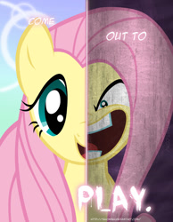 Size: 600x773 | Tagged: safe, artist:tehjadeh, fluttershy, pegasus, pony, female, mare, poster, two sided posters