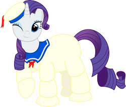 Size: 3548x3000 | Tagged: safe, artist:jezendar, rarity, pony, unicorn, costume, ghostbusters, marshmallow, rarity is a marshmallow, stay puft marshmallow man, stay puft marshmallow mare