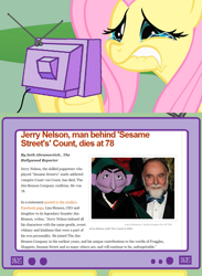 Size: 563x771 | Tagged: safe, fluttershy, pegasus, pony, count von count, exploitable meme, fluttercry, jerry nelson, meme, sesame street, the muppets, tv meme