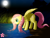 Size: 2592x1944 | Tagged: safe, artist:clouddg, fluttershy, firefly (insect), pegasus, pony, moon, night, pond, water, wet mane