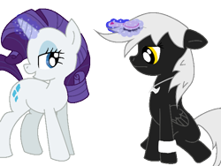 Size: 640x480 | Tagged: safe, artist:eirofox, rarity, oc, pegasus, pony, unicorn, brush