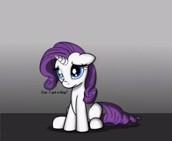 Size: 2200x1800 | Tagged: safe, artist:rex42, rarity, pony, unicorn, female, horn, hug, mare, sad, solo