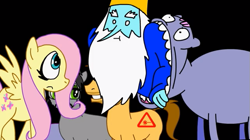 Size: 639x358 | Tagged: safe, artist:myk friedman, fluttershy, pegasus, pony, adventure time, crossover, female, mare