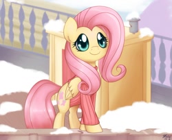 Size: 1200x981 | Tagged: safe, artist:solar-slash, fluttershy, pegasus, pony, bottomless, clothes, partial nudity, solo, sweater, sweatershy