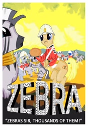 Size: 1735x2481 | Tagged: safe, derpy hooves, pegasus, pony, zebra, female, mare, movie poster, zulu