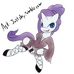 Size: 800x800 | Tagged: safe, artist:flailingandflailing, rarity, pony, undead, unicorn, vampire, vampony, 30 minute art challenge, costume