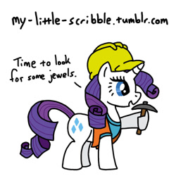 Size: 750x750 | Tagged: safe, artist:scribble, rarity, pony, unicorn, 30 minute art challenge, costume, female, horn, mare, solo