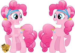 Size: 5701x4000 | Tagged: safe, artist:pirill, pinkie pie, pony, crystallized, simple background, solo, transparent background, vector