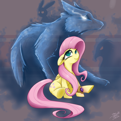 Size: 1000x1000 | Tagged: safe, artist:starlightspark, fluttershy, pegasus, pony, animal, crisis equestria, female, mare