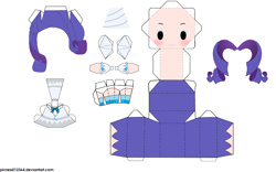 Size: 1180x738 | Tagged: safe, artist:pkness012364, rarity, clothes, female, humanized, papercraft, simple background, white background