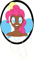 Size: 900x1540 | Tagged: safe, artist:xxxthepretentiousxxx, pinkie pie, dark skin, female, humanized, pink hair, solo