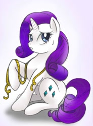 Size: 1104x1500 | Tagged: safe, artist:harvinainen-miyu, rarity, pony, unicorn, female, horn, mare, solo, white coat