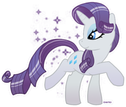 Size: 414x351 | Tagged: safe, artist:chat63, rarity, pony, unicorn, female, horn, mare, solo, white coat