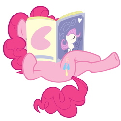 Size: 6691x6691 | Tagged: safe, artist:freak0uo, pinkie pie, earth pony, pony, absurd resolution, female, mare, pink coat, pink mane, reading