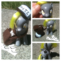 Size: 500x500 | Tagged: safe, artist:fireflylc, derpy hooves, pony, brushable, custom, filly, irl, photo, toy