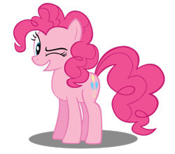 Size: 1024x901 | Tagged: safe, artist:atmospark, pinkie pie, earth pony, pony, simple background, transparent background, vector, wink