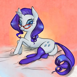 Size: 900x900 | Tagged: safe, artist:peachykit, rarity, pony, unicorn, clothes, glasses, socks