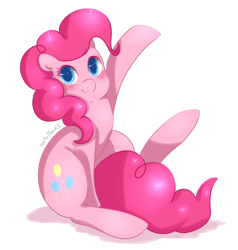 Size: 900x947 | Tagged: safe, artist:xeella, pinkie pie, earth pony, pony, colored pupils, cute, diapinkes, female, mare, simple background, solo, transparent background