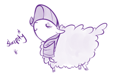 Size: 624x416 | Tagged: safe, rarity, sheep, clothes, cute, scarf, species swap