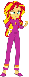 Size: 3000x7988 | Tagged: safe, artist:discorded, sunset shimmer, equestria girls, rainbow rocks, absurd resolution, clothes, fist pump, pajamas, show accurate, simple background, slippers, solo, transparent background, vector