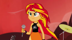 Size: 1280x714 | Tagged: safe, screencap, sunset shimmer, equestria girls, rainbow rocks, crossover, nwo, sunset's shirt meme, wcw, wwe