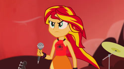 Size: 1280x714 | Tagged: safe, edit, screencap, sunset shimmer, equestria girls, rainbow rocks, crossover, nwo wolfpac, sunset's shirt meme, wcw