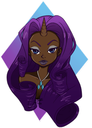 Size: 500x700 | Tagged: safe, artist:jazzie-simone, edit, rarity, horned humanization, humanized