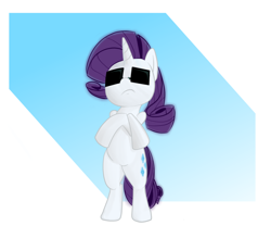 Size: 1028x900 | Tagged: safe, artist:matiasandstuff, rarity, pony, unicorn, badass mofo, bipedal, deal with it, sunglasses, swag