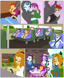 Size: 1697x2048 | Tagged: dead source, safe, artist:gamerpen, derpibooru import, adagio dazzle, applejack, aria blaze, cheerilee, fluttershy, pinkie pie, principal abacus cinch, rainbow dash, rarity, sonata dusk, sunset shimmer, twilight sparkle, watermelody, comic:mlp fim eg youth carnival, equestria girls, age regression, babies, baby, baby dash, baby pie, babyjack, babylight sparkle, babyset shimmer, babyshy, car seat, comic, diaper, foal, mane six, pram, the dazzlings, younger, younger cinch