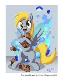 Size: 600x735 | Tagged: safe, artist:tsitra360, derpy hooves, pegasus, pony, female, mare, muffin