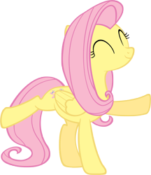 Size: 3857x4467 | Tagged: safe, artist:moongazeponies, fluttershy, pegasus, pony, dancing, simple background, transparent background, vector