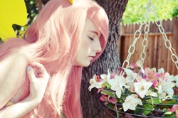 Size: 900x596 | Tagged: safe, artist:nomnatrix, fluttershy, human, cosplay, irl, irl human, photo, solo